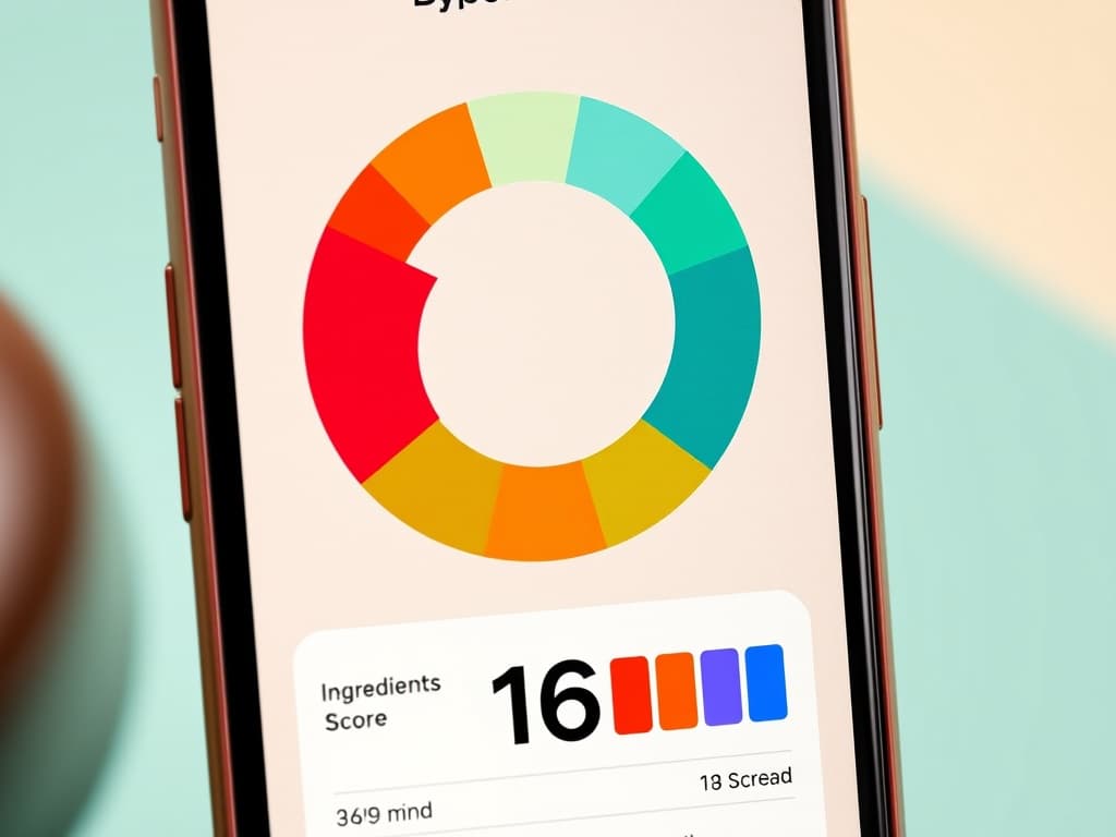 Ingredient score on a phone screen
